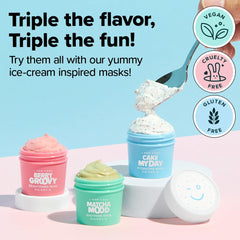 Cake My Day clay mask 10g tube highlighting hydrating formula and sweet scent