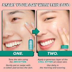 I Dew Care Kitten Crush travel set with aloe vera for cooling relief.