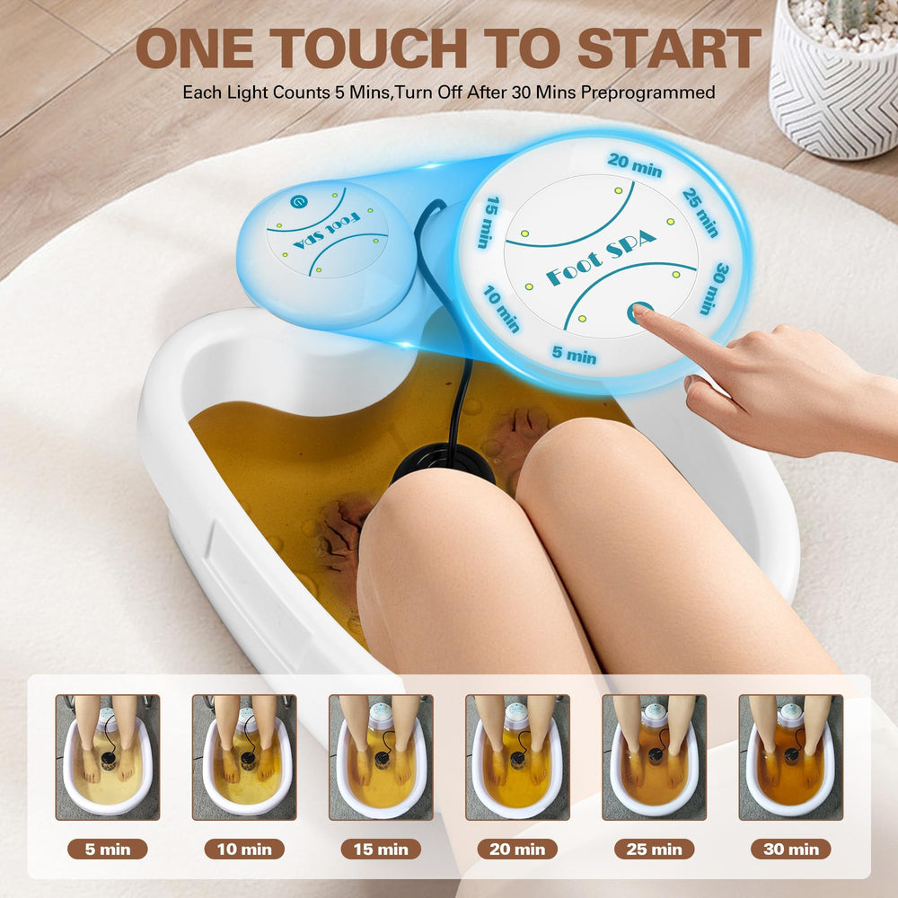 Idudbid foot bath array in use for detox at home