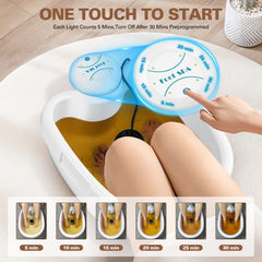 Idudbid foot bath array in use for detox at home