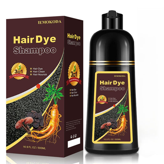 iemokoda dark brown dye shampoo applying for full gray coverage quickly