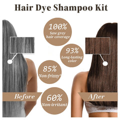 iemokoda Gray hair coverage achieved in minutes with natural brown coffee shade