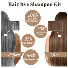 iemokoda light brown hair dye shampoo lather on hair during color