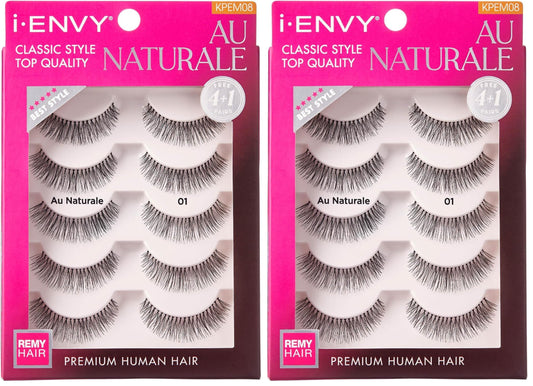 iENVY Kiss Au Naturale natural style lashes with a soft band for comfortable wear.