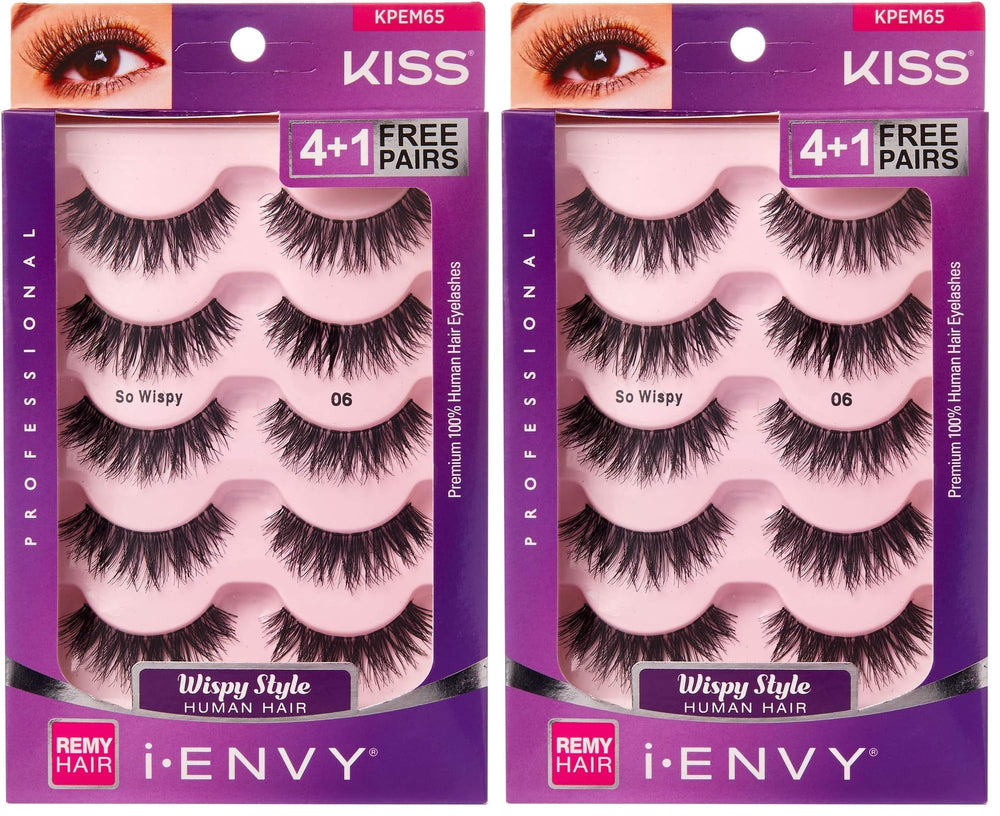 iENVY by KISS So Wispy lashes pack shows natural wispy style for day-to-night wear.