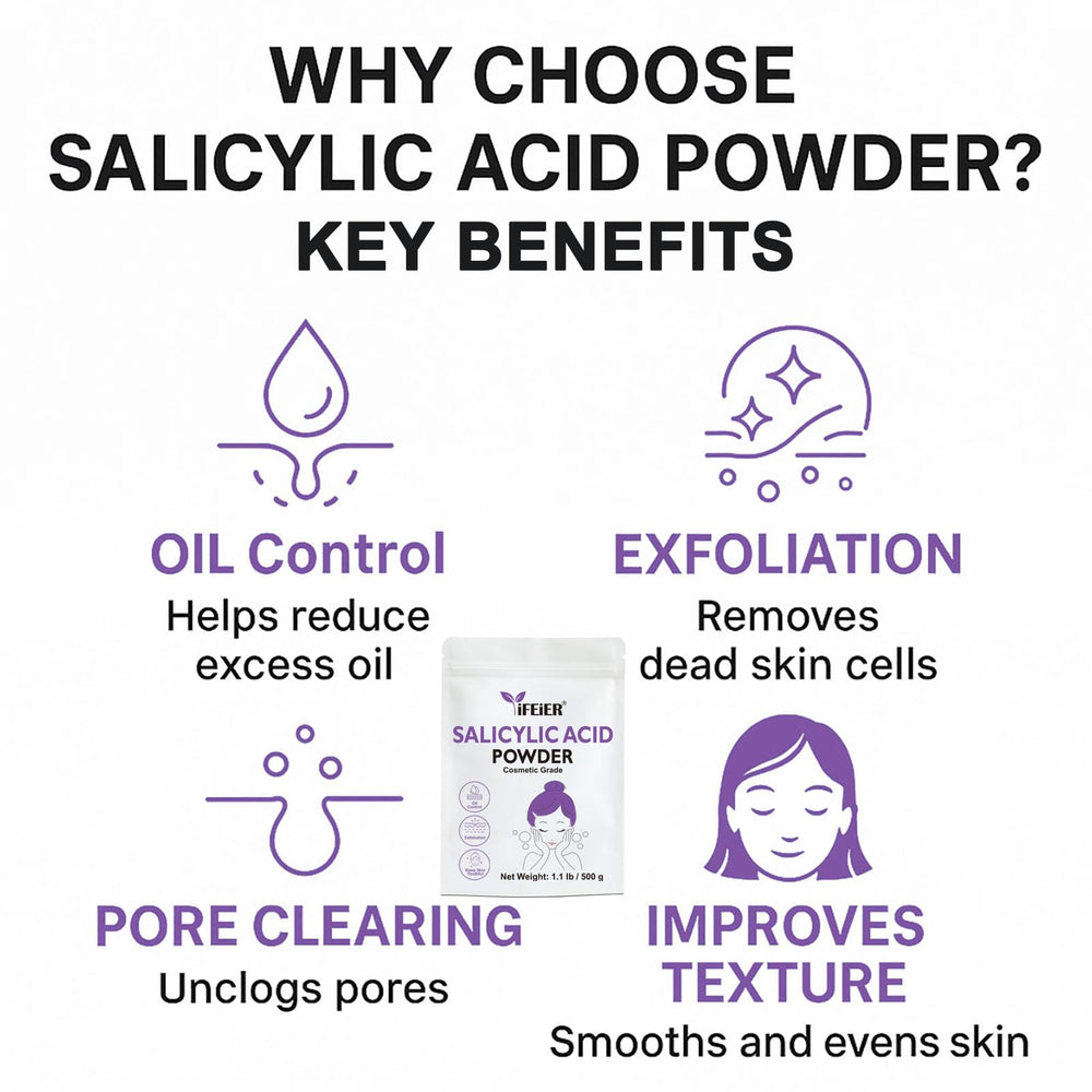 ifeier homemade serum base mixing with salicylic acid powder.