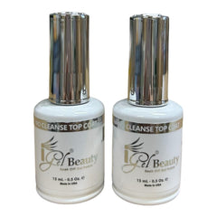 IGEL Impeccable Gel Soak Off Top Coat 2-pack image shows no cleanse finish for lasting shine