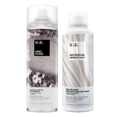 IGK Antisocial dry hair mask bottle with bond-building formula for smooth hair.