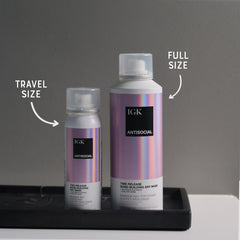 IGK Antisocial no-rinse spray application demonstrates easy overnight use