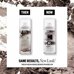 IGK FIRST CLASS charcoal detox dry shampoo powder close-up showing charcoal texture