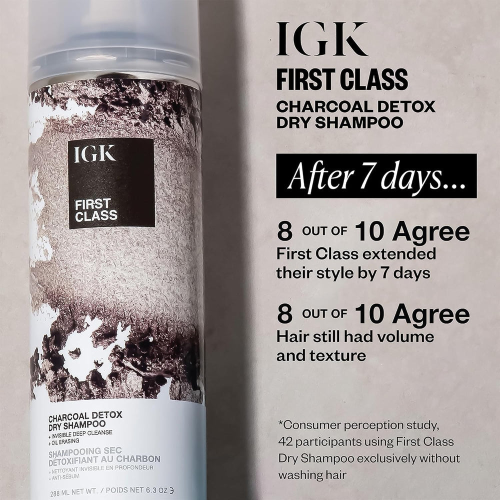 Shampoo ready for post-workout refresh with IGK FIRST CLASS detoxifying charcoal