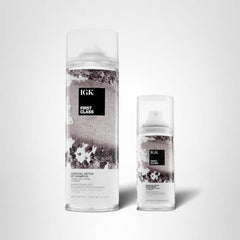 IGK First Class vegan cruelty-free badge on packaging communicates ethos.
