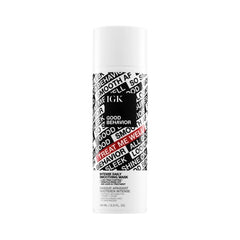 IGK Good Behavior mask bottle highlights smoothing and conditioning benefits