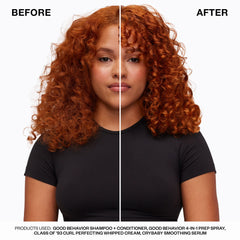 IGK GOOD BEHAVIOR spirulina protein image indicating nourishing hair support.