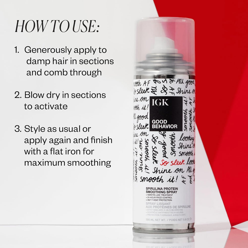 Close-up of frizz control effect after applying the product