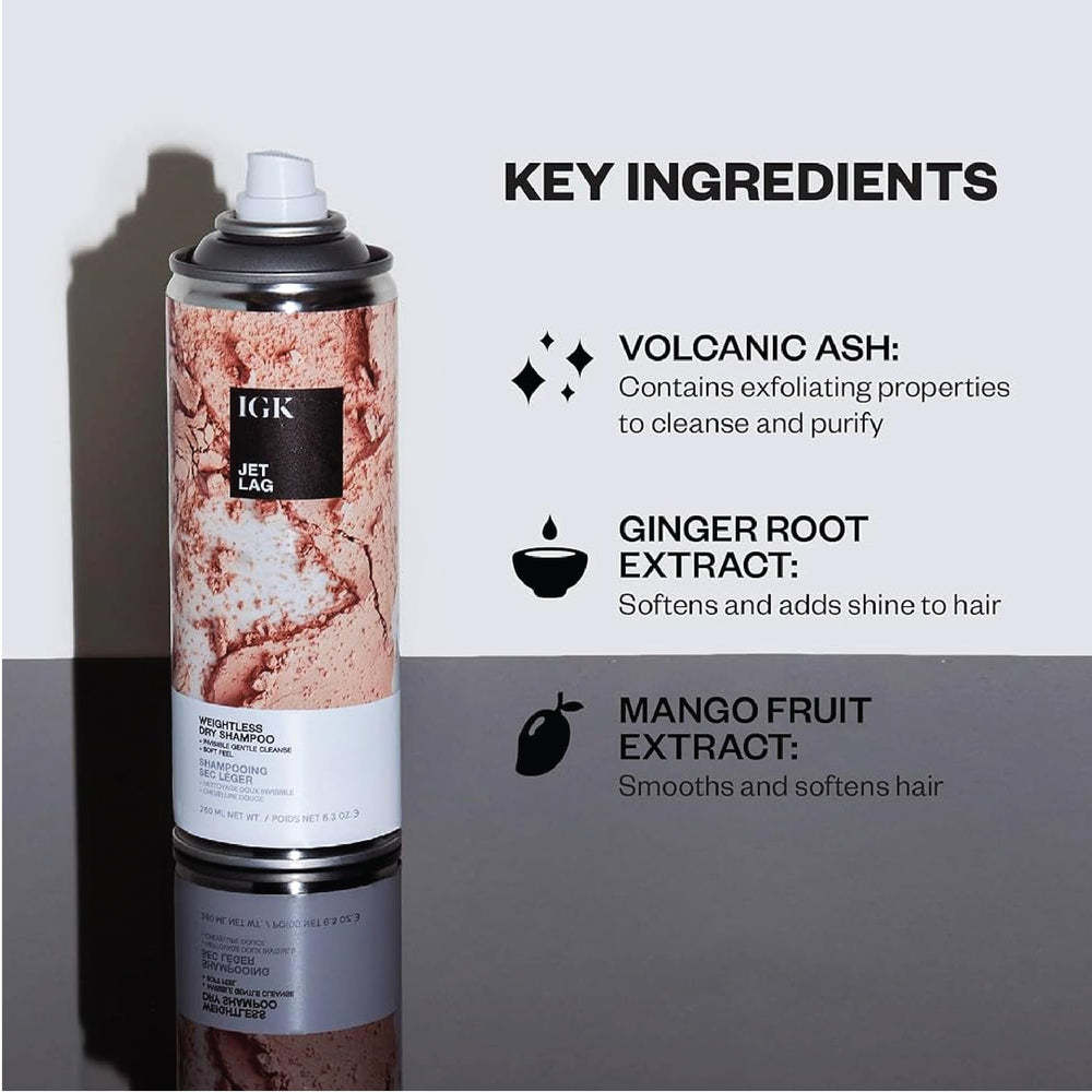 IGK Jet Lag close-up reveals volume and texture from volcanic ash cleansing