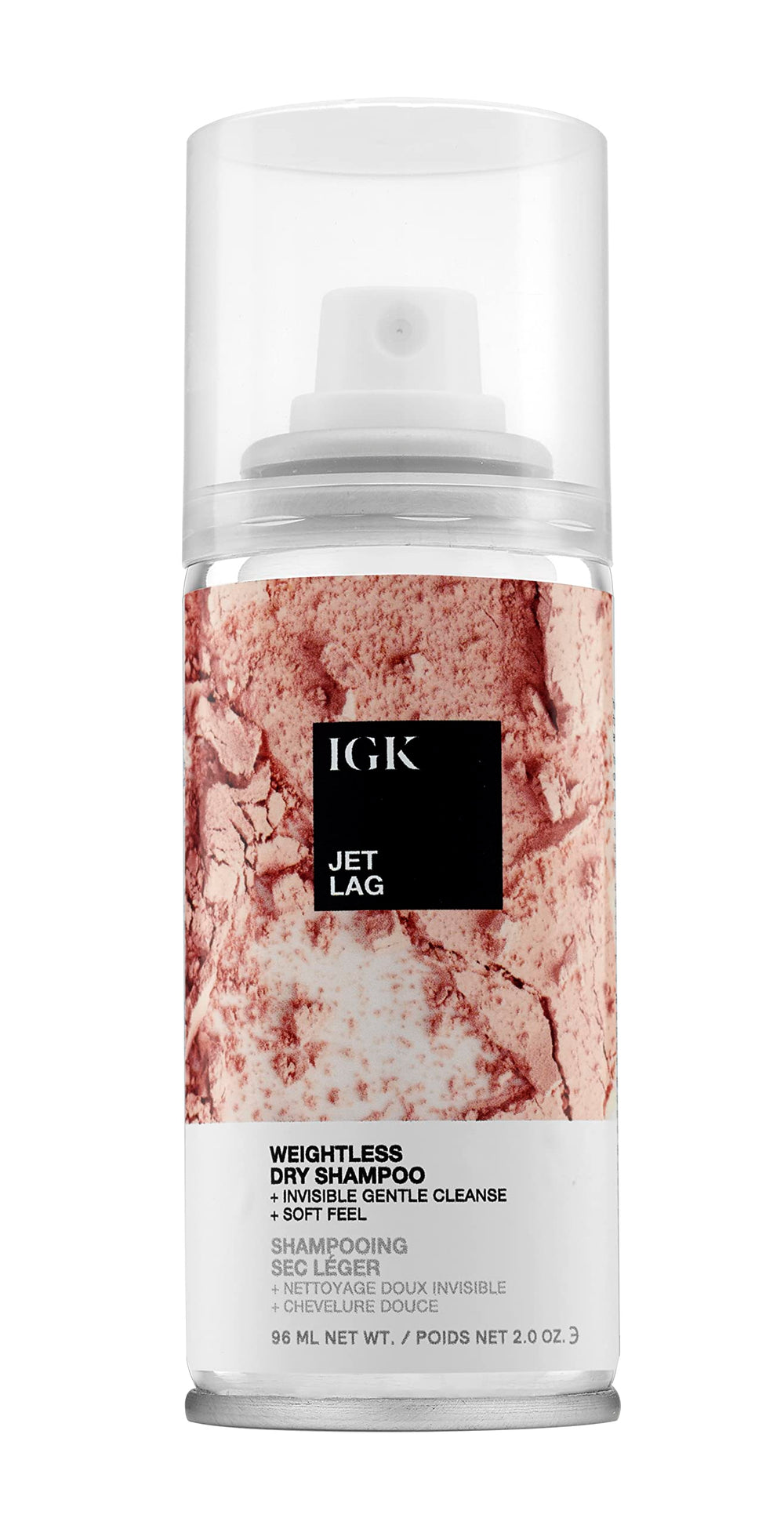 IGK Jet Lag travel-size bottle for on-the-go refreshing hair