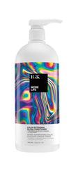 IGK More Life Color Extending Gloss Conditioner bottle delivering radiant shine and color protection