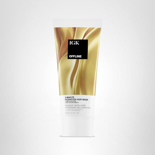 Hair after use with IGK Offline glow.
