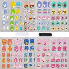 IHUKEIT rainbow cat kid nail stickers for easy at home nail art