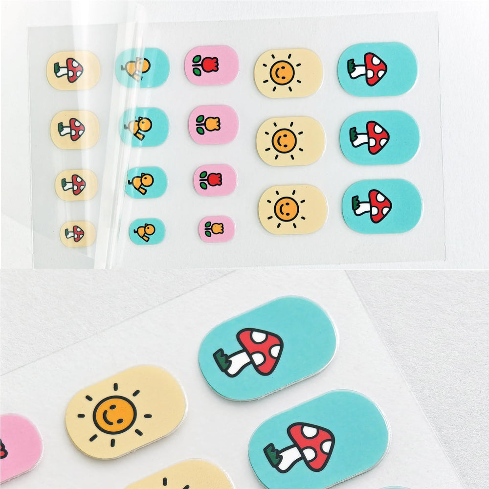IHUKEIT strawberry heart nail stickers for kids; cute decor