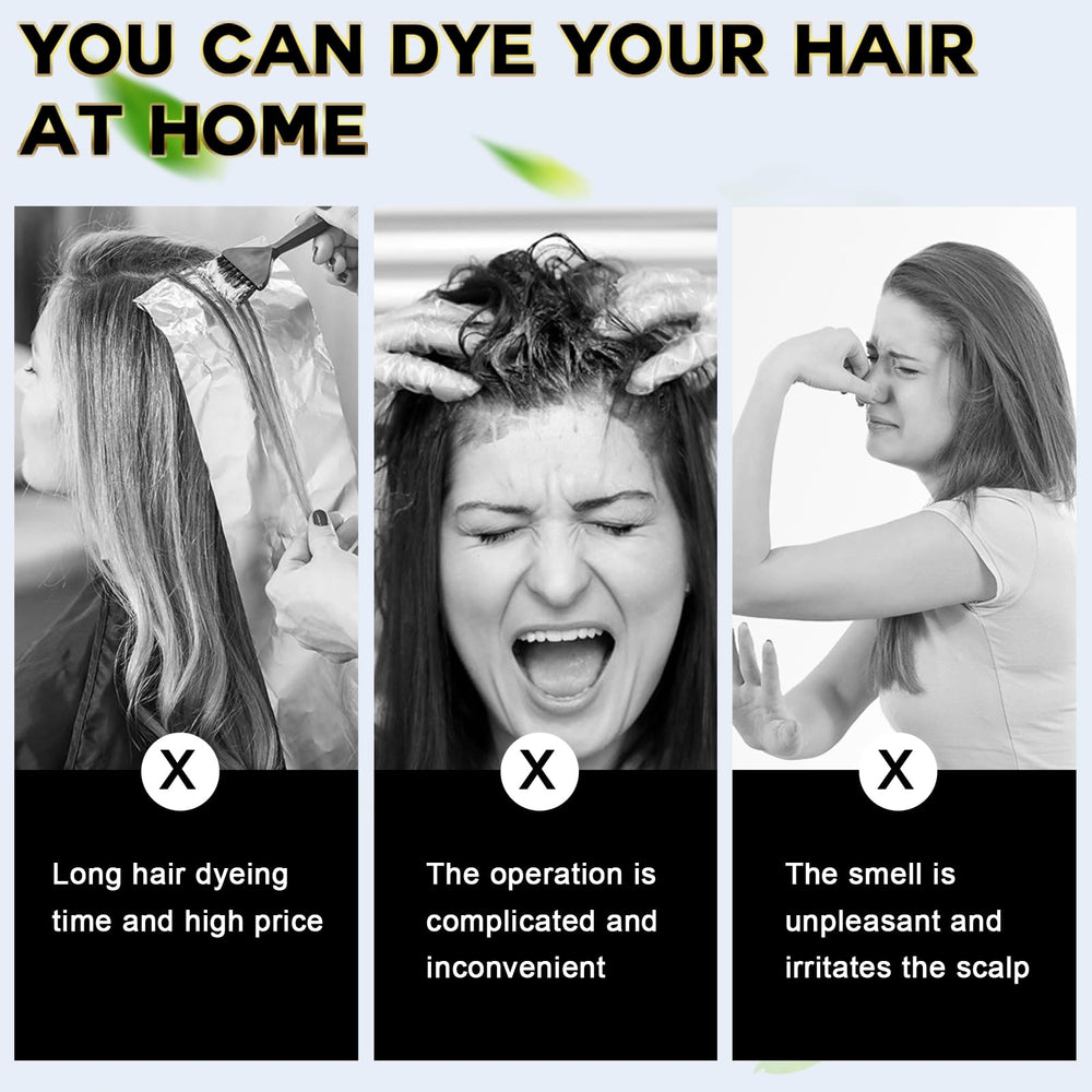 IIIMEIDU Hair Dye Shampoo grey-coverage result for a refreshed look.