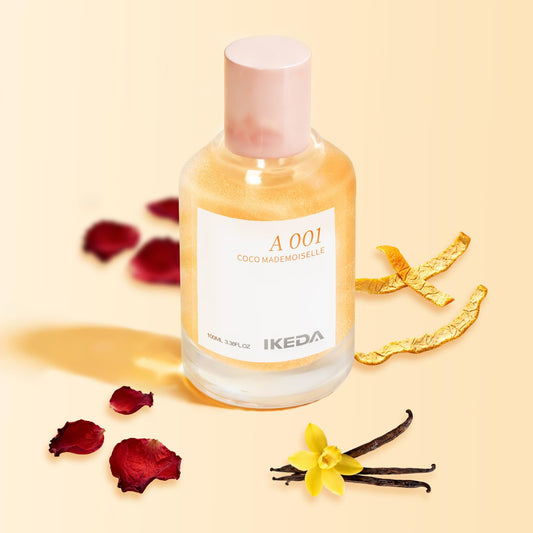 Ikeda Style-Life Women's Eau de Parfum bottle front shows elegant design and lasting aroma.