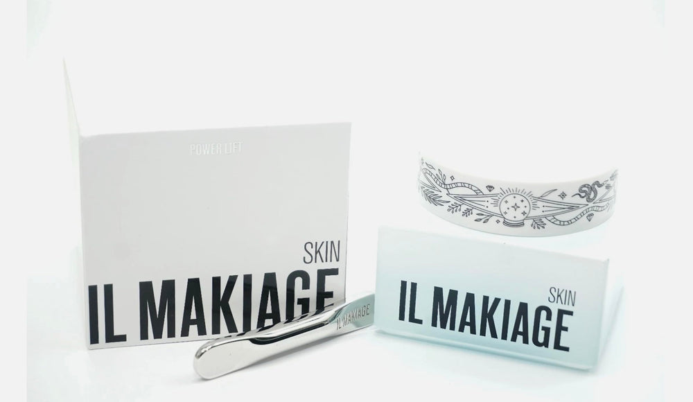 Il Makiage Power Lift cream jar close-up showing rich moisture for smoother skin.