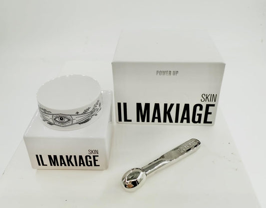 Il Makiage Power Up Eye Cream product shot highlighting brightening and hydration benefits.