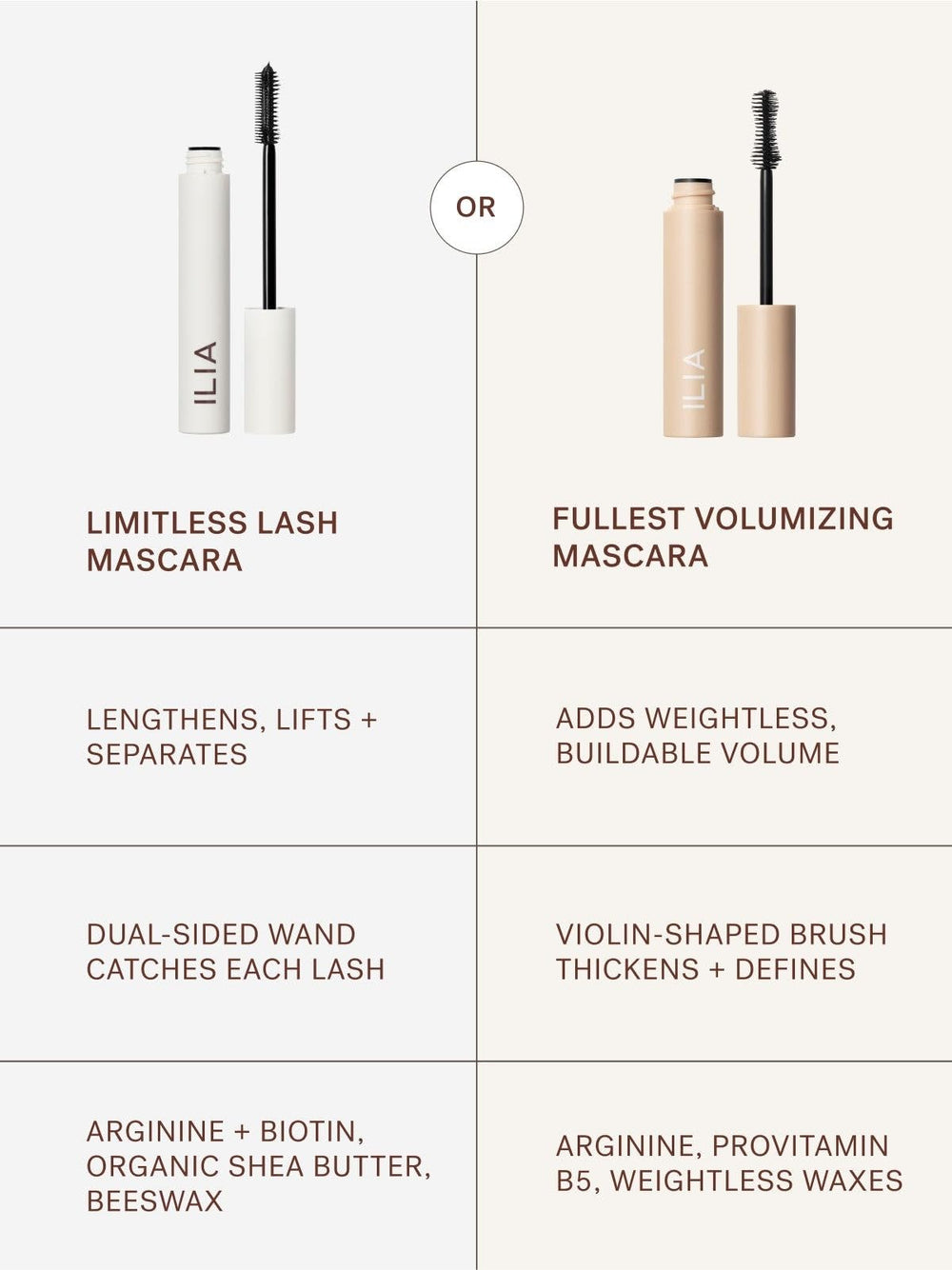 ILIA Limitless Lash Mascara swatch shows rich, non-toxic color for daily use.
