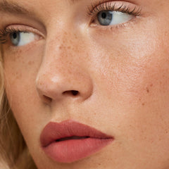 ILIA Lip Sketch Genre swatch demonstrates plump-looking color and glide.