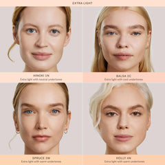 ILIA Skin Rewind Complexion Stick application moment demonstrating blendability.