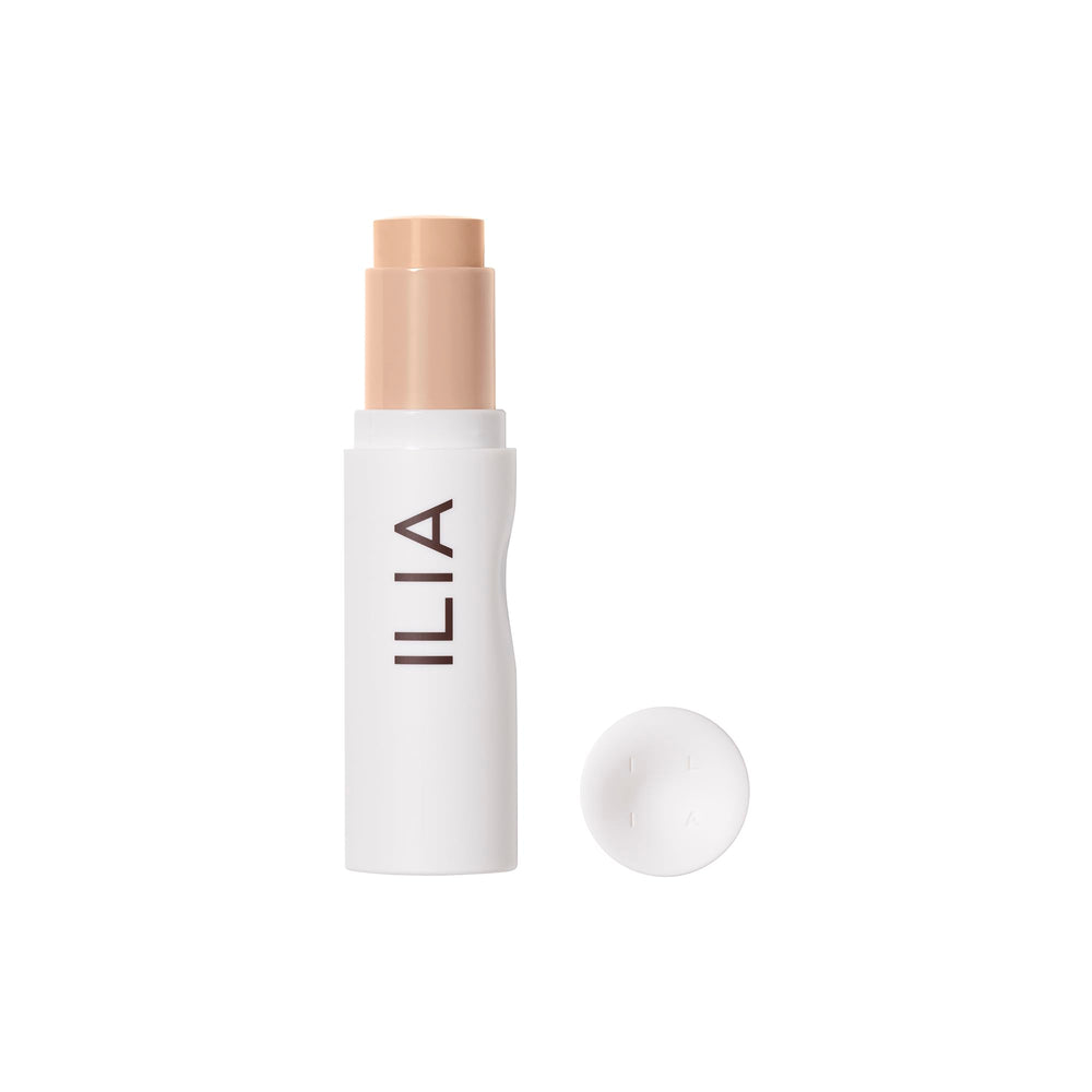 ILIA Skin Rewind Complexion Stick cap close-up for quick, skin-friendly touch-ups.
