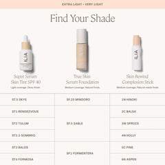 ILIA Skin Rewind Complexion Stick finish close-up showing smooth, line-minimizing effect.