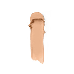 Close-up swatch on skin showing natural-matte finish and seamless blend