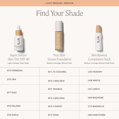 ILIA Skin Rewind matte finish swatch for natural blend.