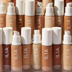 ILIA True Skin Serum Foundation recyclable packaging nearby