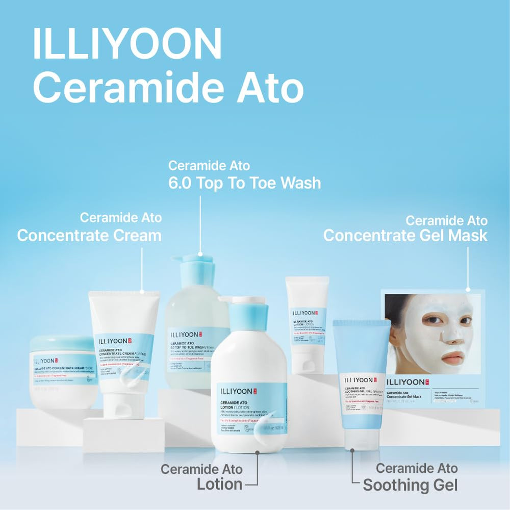 Illiyoon Ceramide Ato mask night routine leading to glass skin glow.