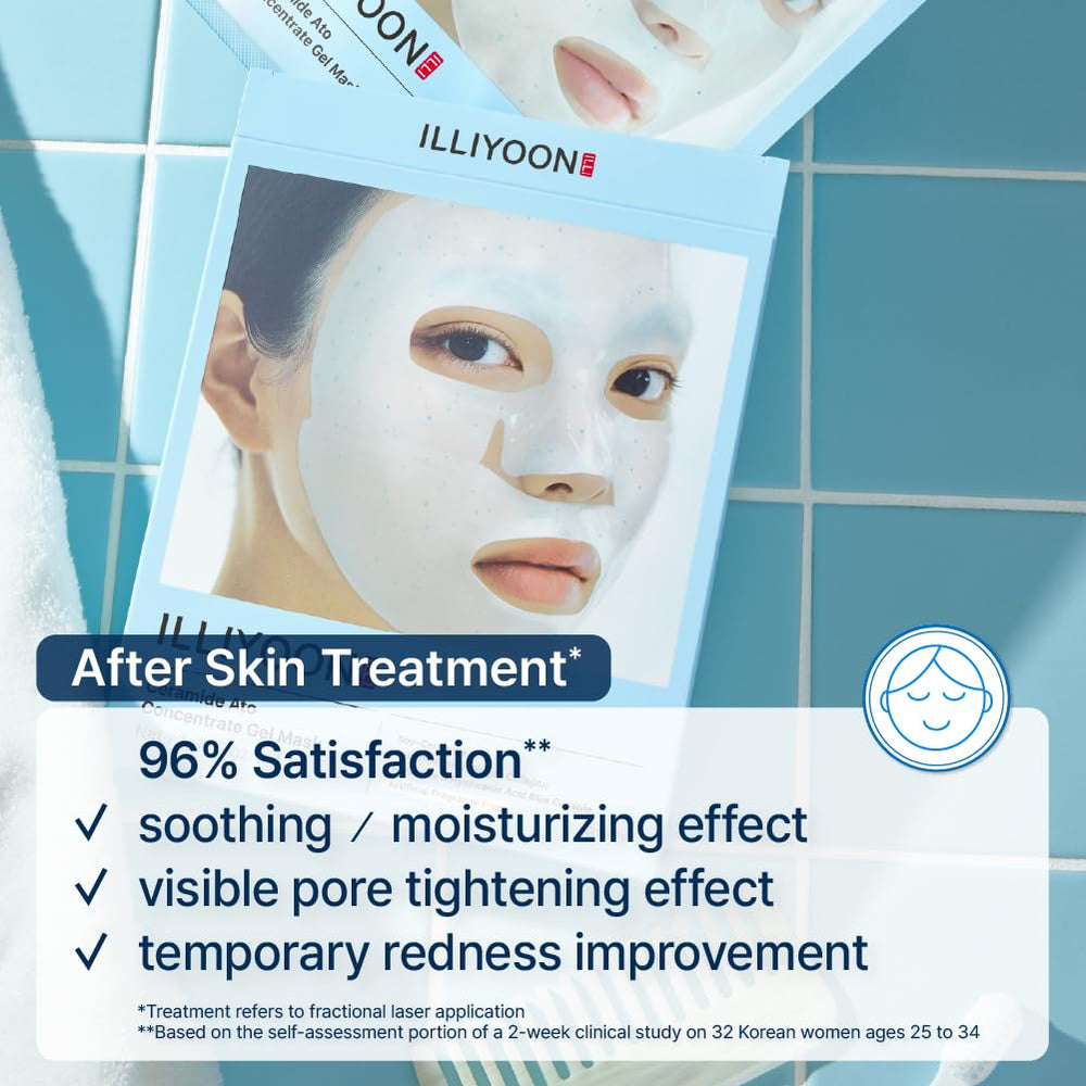 Illiyoon Ceramide Ato mask bottle highlights vegan, 6-free formula.