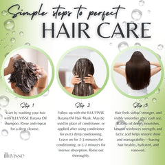 ILLUVISSE Batana Oil Hair Mask ingredients bottle emphasizing natural oils and keratin