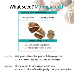 Ilso Moringa Tightening Pore Serum gel-like consistency soothing pores.
