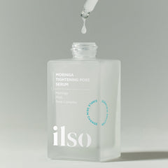 Ilso Moringa Tightening Pore Serum pump dispense for precise application.