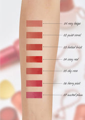 I'M MEME Color Key Ring Velvet Tint formula with shea butter for moisturized lips.