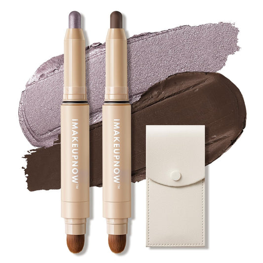 imakeupnow cream eyeshadow stick set 2pc for smooth blending and lasting color.