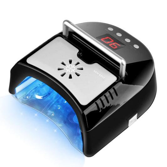 IMENE 72W nail lamp front view for fast gel curing at the salon or home.