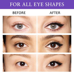 Ergonomic packaging and stylish design enhance quick makeup application.