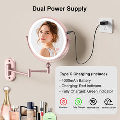 IMIKONA three-color LED lighting for warm natural and white makeup tones