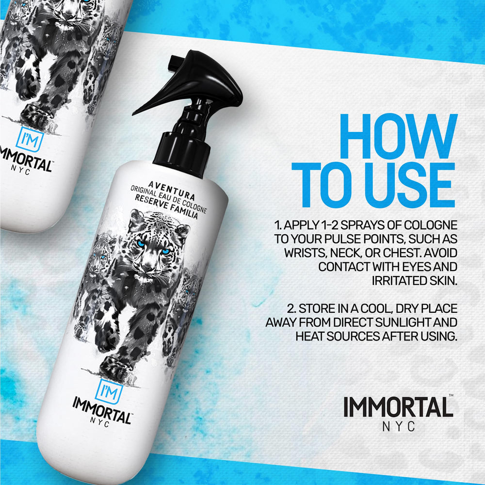 Immortal NYC Aventura fragrance endures, keeping the scent noticeable through the day.