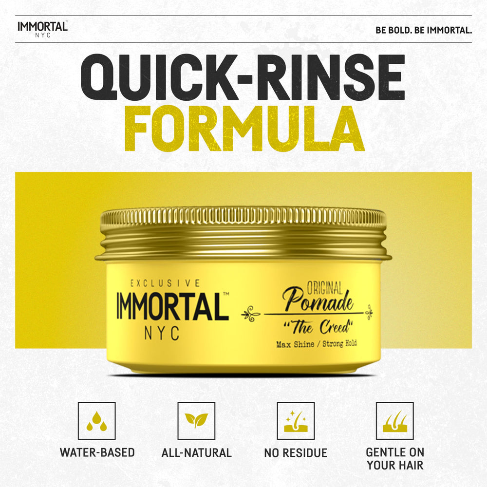 Immortal NYC Creed pomade uses all-natural ingredients for a clean comfortable wear.