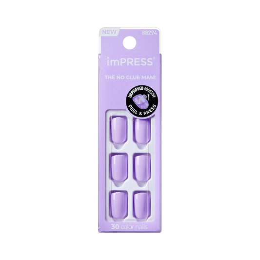 imPRESS Color Press-On Lavender close-up shows a gel-like, ready-to-wear finish.
